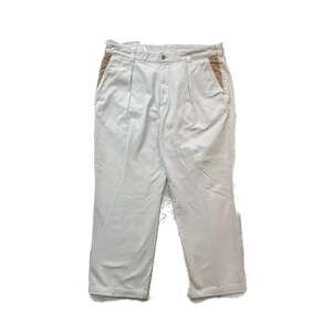 Vintage Orvis Men's Off-White Pleated Chino Pants Size 40